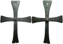 Weight 76,18 gr - Diameter 129 mm. BYZANTINE EMPIRE. BRONZE CROSS.(8th-10th century).Ae. Material : Bronze.