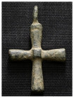 Weight 3,43 gr - Diameter 29 mm. BYZANTINE EMPIRE. BRONZE CROSS.(8th-10th century).Ae. Material : Bronze.