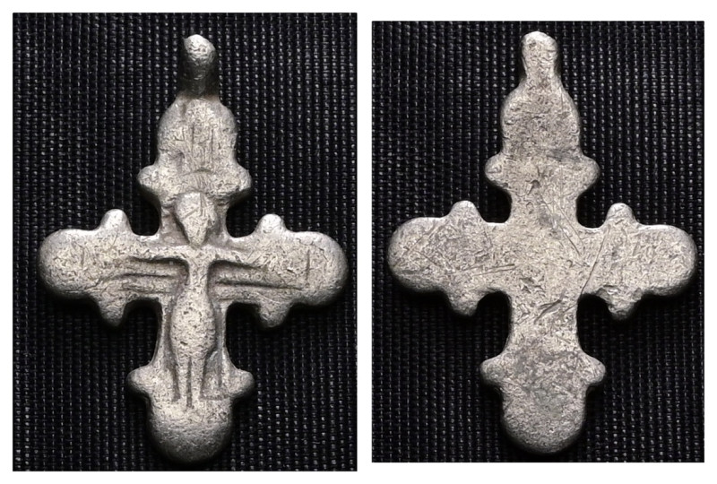 Weight 3,48 gr - Diameter 28 mm. BYZANTINE EMPIRE. SILVER CROSS.(8th-10th centur...