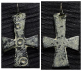 Weight 1,56 gr - Diameter 28 mm. BYZANTINE EMPIRE. BRONZE CROSS.(8th-10th century).Ae. Material : Bronze.