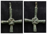 Weight 4,06 gr - Diameter 34 mm. BYZANTINE EMPIRE. BRONZE CROSS.(8th-10th century).Ae. Material : Bronze.