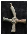 Weight 5,08 gr - Diameter 32 mm. BYZANTINE EMPIRE. BRONZE CROSS.(8th-10th century).Ae. Material : Bronze.