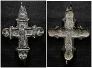 Weight 21,88 gr - Diameter 67 mm. BYZANTINE EMPIRE. BRONZE CROSS.(8th-10th century).Ae. Material : Bronze.