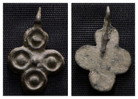 Weight 2,71 gr - Diameter 23 mm. BYZANTINE EMPIRE. BRONZE CROSS.(8th-10th century).Ae. Material : Bronze.