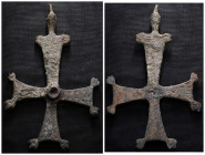 Weight 31,01 gr - Diameter 87 mm. BYZANTINE EMPIRE. BRONZE CROSS.(8th-10th century).Ae. Material : Bronze.