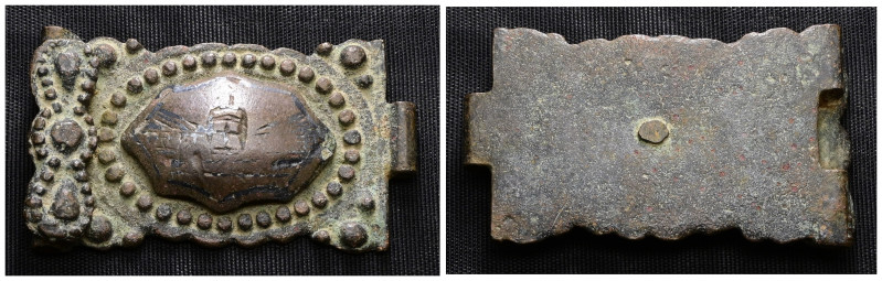 Weight 28,18 gr - Diameter 55 mm. ANCIENT ROMAN BRONZE BUCKLE.(1st-2nd century)....