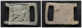 Weight 6,61 gr - Diameter 41 mm. ANCIENT ROMAN BRONZE BUCKLE.(1st-2nd century).Ae.