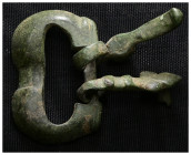 Weight 19,77 gr - Diameter 50 mm. ANCIENT BYZANTINE BRONZE BUCKLE. (5th-9th Century).Ae.