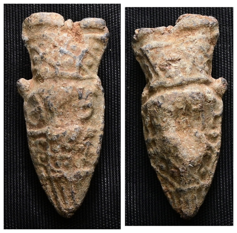 Weight 20,78 gr - Diameter 39 mm. Pilgrim's Holy Water Ampulla with inscription ...