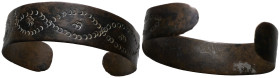 Weight 14,95 gr - Diameter 50 mm. ANCIENT BYZANTINE EMPIRE BRONZE BRACELET. AR