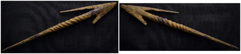 ANCIENT ROMAN BRONZE ARROW HEADS.(Circa 2 th Century). Weight 15,48 gr - Diamete...