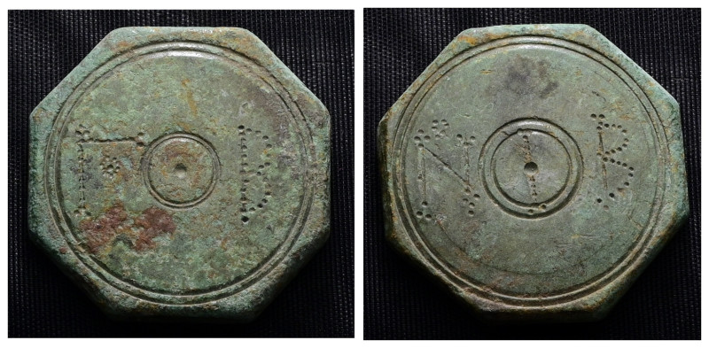 Byzantine two-nomismata weight. Eastern Mediterranean/Aegean (AD 7th-9th centuri...