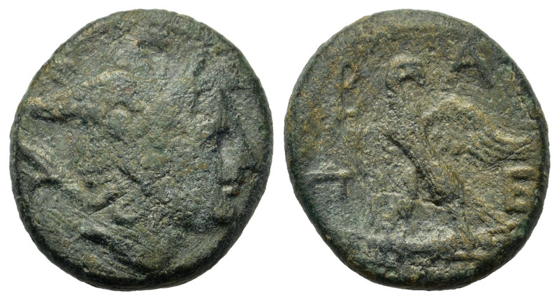 Kings of Macedon. Perseus, (179-168 BC). Æ (18,4mm, 5.7g). Head of the hero Pers...