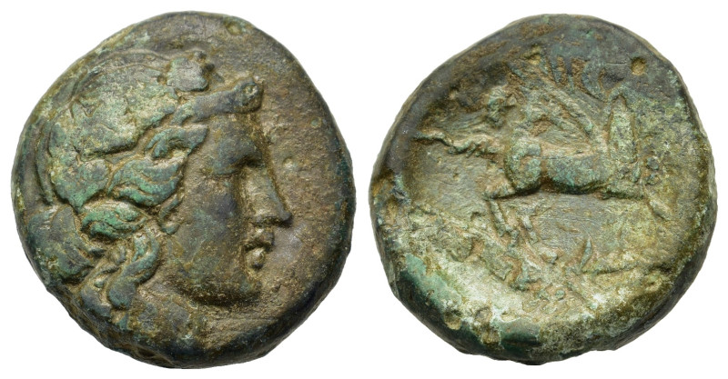 Caria, Alabanda, c. 197-190/88 BC. Æ (19,5mm, 8.5g). Uncertain magistrate. Laure...