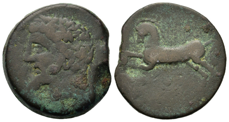 Numidia. Massinissa or Micipsa (c. 203-148 BC or 148-118 BC). Æ Unit (24,6mm, 13...