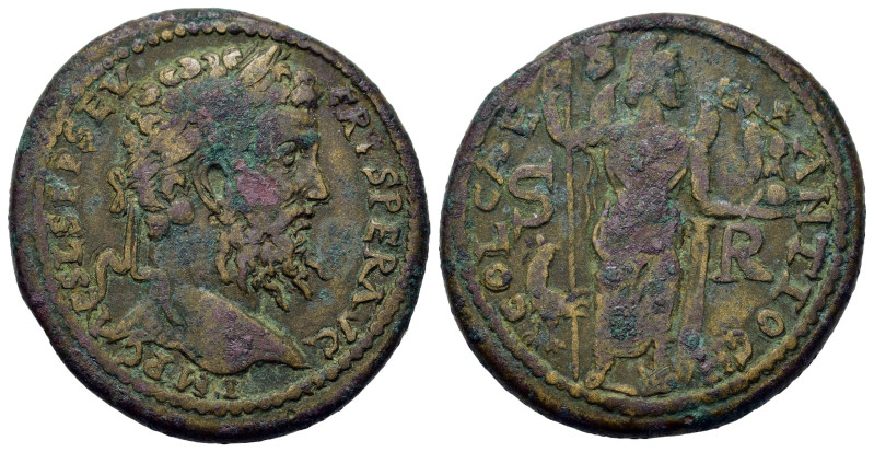 Septimius Severus (193-211). Pisidia, Antioch. Æ (33,3mm, 25.8g). Laureate head ...