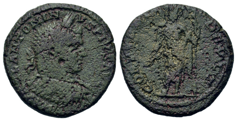 Caracalla (211-217). Thrace, Deultum. Æ (23,6mm, 8.5g). Laureate and draped bust...