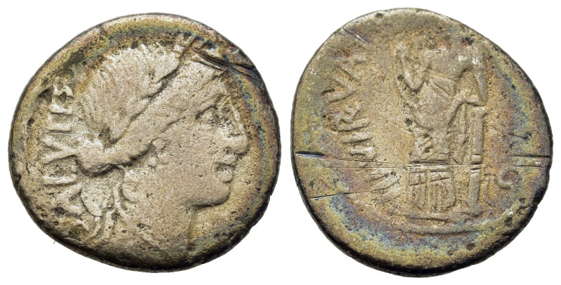 Mn. Acilius Glabrio, Rome, 49 BC. AR Denarius (17,5mm, 3.4g). Laureate head of S...