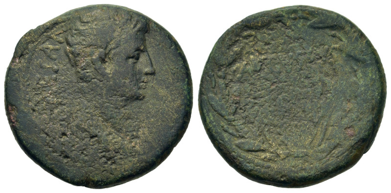 Augustus (27 BC-AD 14). Æ (12,8mm, 12.4g). Uncertain mint of Asia. Bare head r. ...