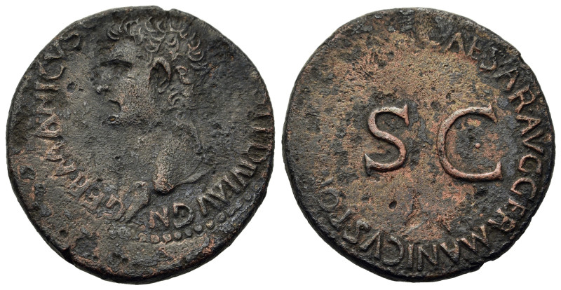 Germanicus (died 19). Æ As (27,2mm, 11.5g). Rome, AD 37-41. Bare head of Germani...