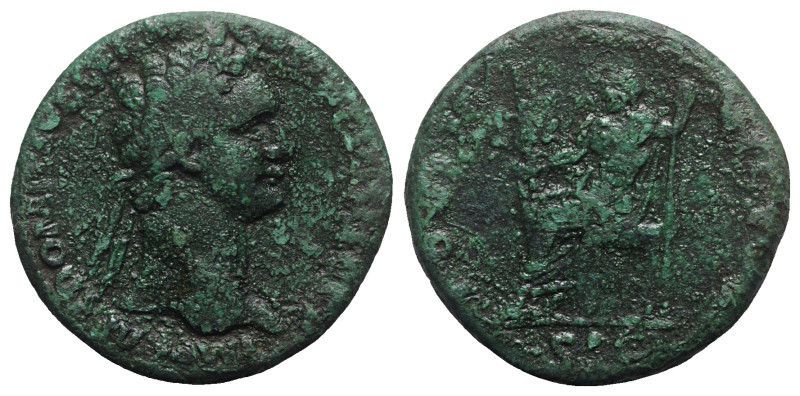 Domitian (81-96). Æ Sestertius (32mm, 24.07g, 6h). Rome, 92-4. Laureate head r. ...