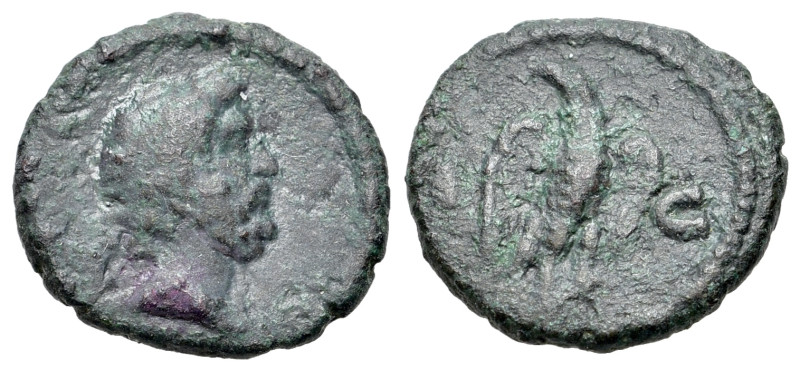 Time of Domitian to Antoninus Pius, circa AD 81-161. Æ Quadrans (14mm, 2,06g, 6h...