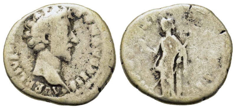 Marcus Aurelius (Caesar, 161-180). AR Denarius (17,5mm, 2.9g). Rome, AD 148-149....