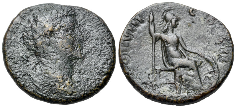 Marcus Aurelius (Caesar, AD 139-161). Æ Sestertius (30mm, 17,21g). Rome. Barehea...