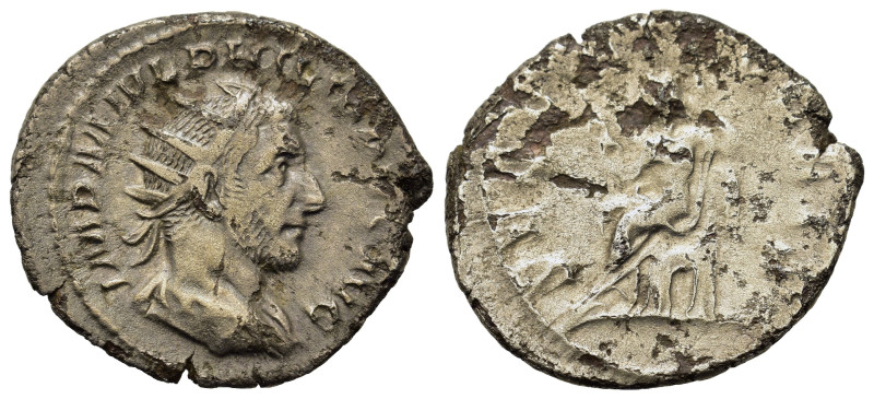 Philip I (244-249). AR Antoninianus (23,6mm, 3.9g). Rome, AD 245. Radiate, drape...