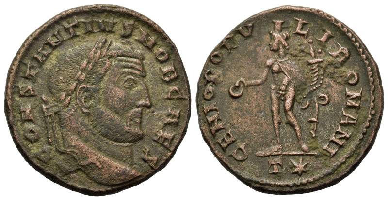 Constantius I (Caesar, A.D. 293-305). Æ Follis (25,8mm, 9.5g). Rome, AD 299. Lau...