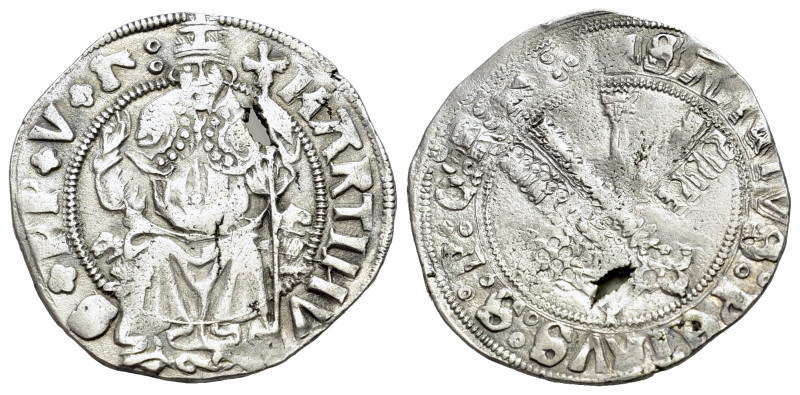 taly, Papal States. Rome, Martino V (Oddone Colonna, 1417-1431). AR Grosso (25mm...