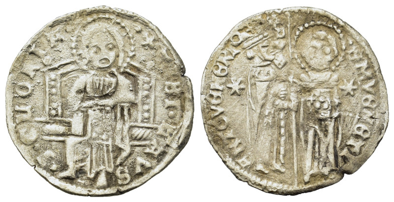 Italy. Venice. Antonio Venier (1382-1400). AR Grosso (22,2mm, 1.5g). M. Biaggi 2...