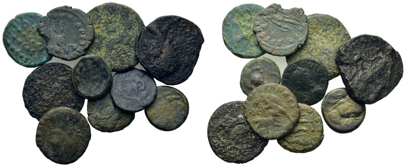 Lot of 10 Greek and Roman Imperial Æ coins, to be catalog. Lot sold as is, no re...