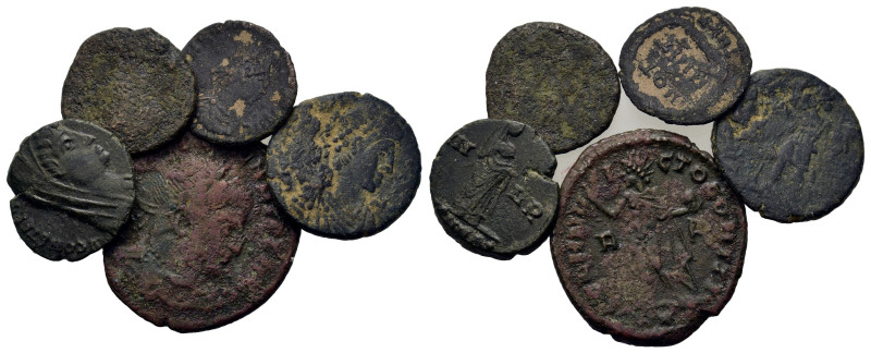 Lot of 5 Roman Imperial Æ coins, to be catalog. Lot sold as is, no return.