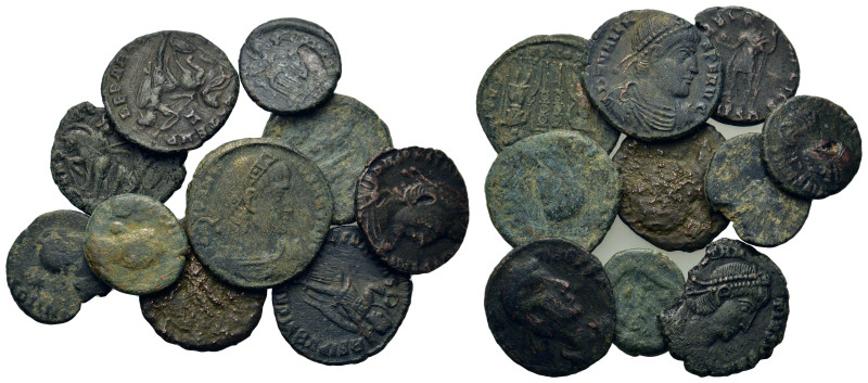 Lot of 10 Roman Imperial Æ coins, to be catalog. Lot sold as is, no return.