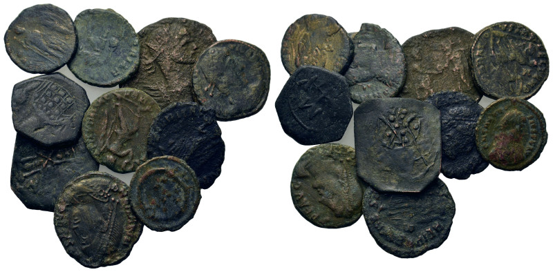 Lot of 10 Roman Imperial and Byzantine Æ coins, to be catalog. Lot sold as is, n...