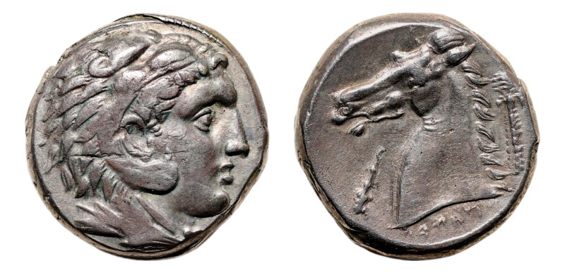 Sicily, Siculo-Punic / The Carthaginians in Sicily AR-Tetradrachm (22.7 mm, 17.0...