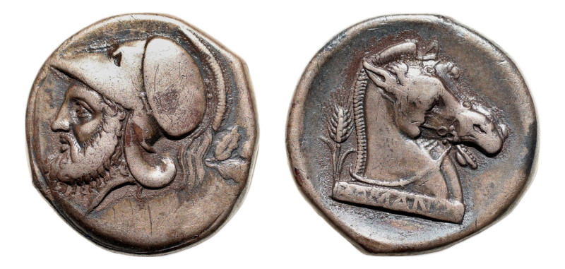 Anonymous AR-Didrachm (19.9 mm, 6.93 g, 4h). Uncertain mint in South Italy (Meta...