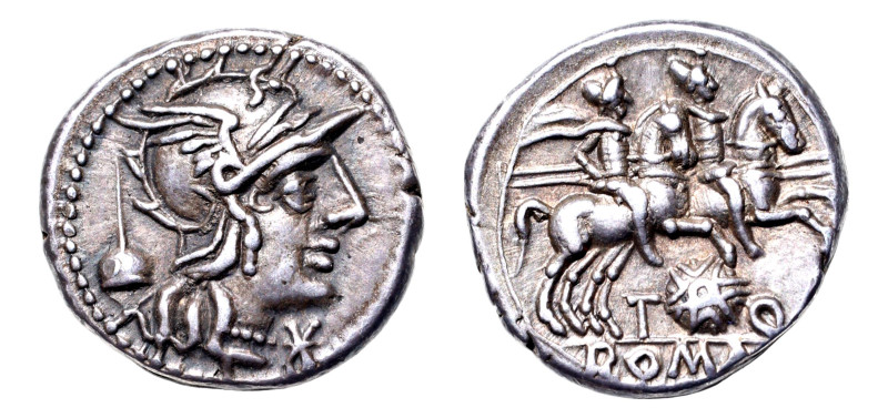 T. Quinctius Flamininus AR-Denarius (17.4 mm, 3.98 g, 1h). Rome mint, 126 BC.
Ob...