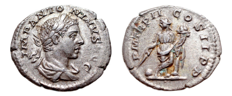 Elagabalus (AD 218-222) AR-Denarius (20 mm, 2.60g, 12h). Rome mint, AD 218-222.
...