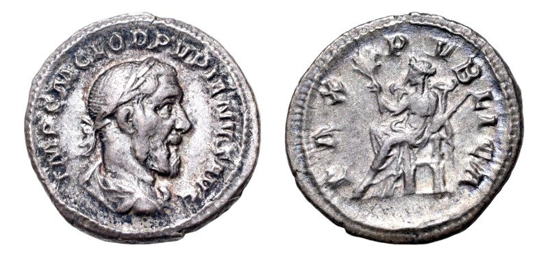 Pupienus (AD 238) AR-Denarius (19.3 mm, 2.69 g, 12h). Rome mint, April-June AD 2...