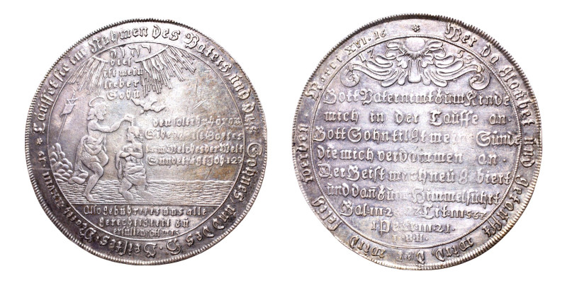 German States, Harz AR-Tauftaler (51.2 mm, 28.09 g, 3h). Zellerfeld mint, Dated ...