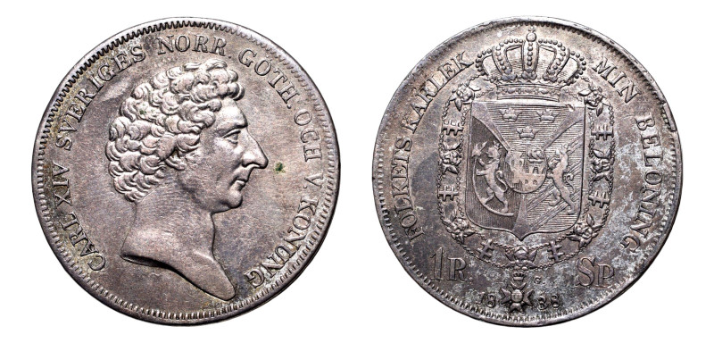 Sweden, Charles XIV Johan (1818-1844) AR-Imperial Thaler or Riksdaler (38.8 mm, ...