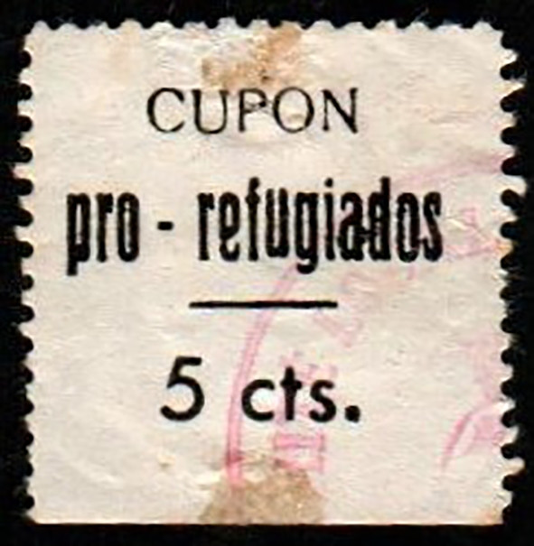 Cupón pro-refugiados. 5 céntimos. MBC+