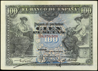 100 Pesetas. 30 Junio 1906. Serie B. Ed-313a. MBC+.