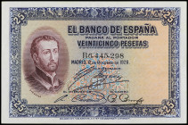 25 Pesetas. 12 Octubre 1926. San Francisco Xavier. Serie B. Ed-325a. MBC+.