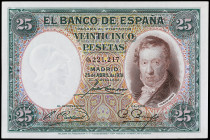 25 Pesetas. 25 Abril 1931. Vicente López. Ed-358. SC.