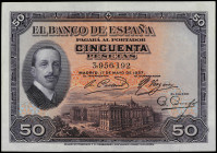 50 Pesetas. 17 Mayo 1927. Alfonso XIII. Ed-326. EBC-.