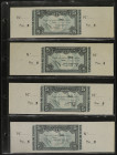 Lote 20 billetes 5 (8), 50 (4), 100 (3) y 1.000 Pesetas (5). 1 Enero 1937. EL BANCO DE ESPAÑA. BILBAO. Con doble matriz y sin numeración. Colección de...