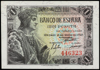 1 Peseta. 21 Mayo 1943. Fernando El Católico. Sin Serie. Ed-447. SC.